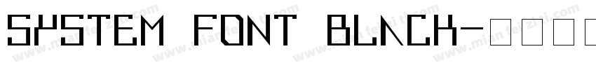 System Font Black字体转换